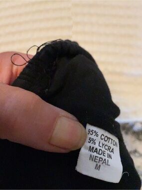 AVATAR Black Elastic Waist Skirt with Embroidered Detail